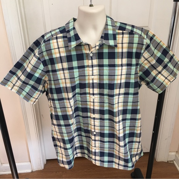 Patagonia Organic  Cotton Plaid Mens Button Up Short Sleeve Shirt XL - Picture 1 of 8